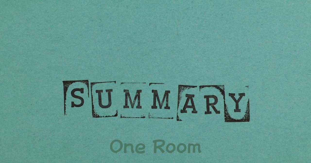“SUMMARY”の文字がスタンプ風にデザインされた緑の背景画像。片付け習慣に関する記事のまとめと読者へのメッセージを締めくくるセクションを示している。